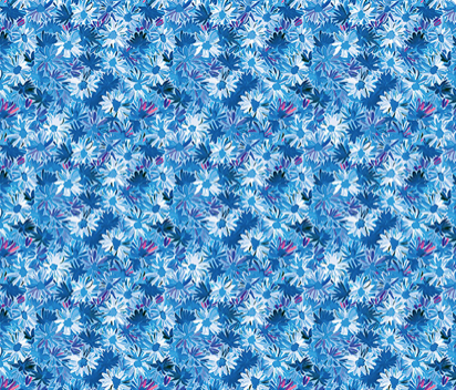 Wanderlust Daisies Quilting Cuddle - Blue