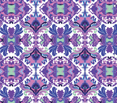 Wanderlust Damask Quilting Cuddle - Blue