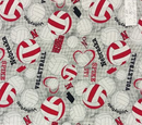 Pre-Order Nebraksa Husker Volleyball NIFS -Quilting Fabric - Red