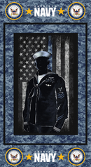 Navy Triptych Quilt Kit