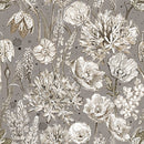 Botanical Sketchbook – Cotton – Packed Floral – Taupe