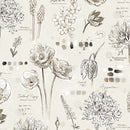 Botanical Sketchbook – Cotton – Floral Journal – Cream
