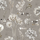 Botanical Sketchbook – Cotton – Floral Journal – Taupe