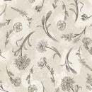 Botanical Sketchbook – Cotton – Tossed Floral – Cream