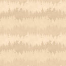 Paddle & Pine Tree Stripe Cream fabric with tonal bands of pine silhouettes