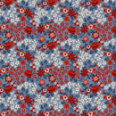Stripes and Stars Rose Floral-Blue Multi