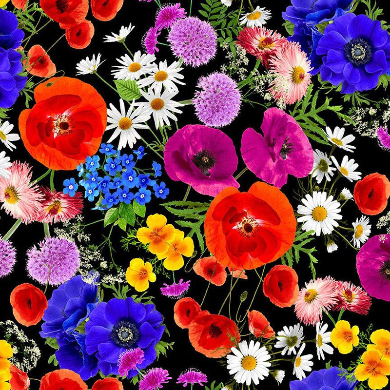 LARGE COLORFUL BRIGHT FLORALS - 108"