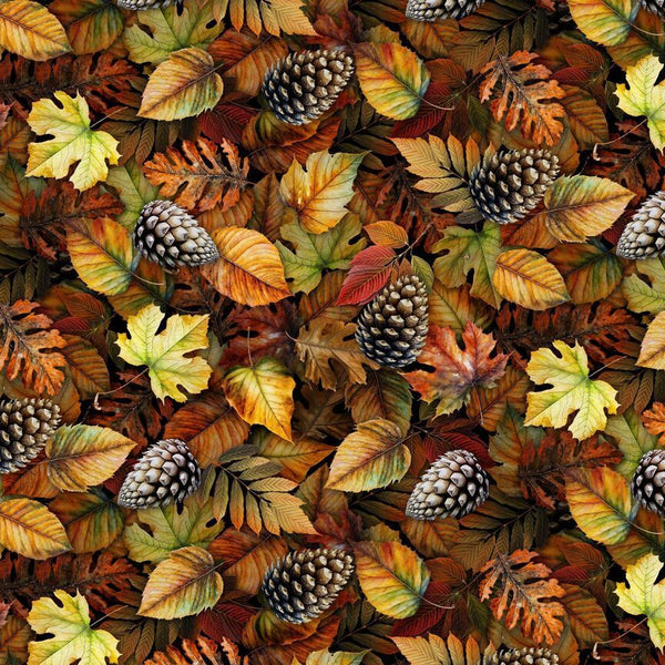 AUTUMN PACKED FALL LEAVES - 108"