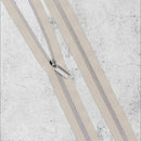 BEIGE NYLON COIL ZIPPERS Nickel Coil