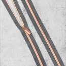 Black/White 5 Nylon Rose Gold Coil Zippers