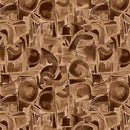 Abstract Shapes Cocoa - Fabric Bash