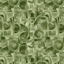 Abstract Shapes Green - Fabric Bash