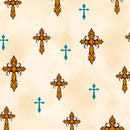 AMAZING GRACE CROSSES CREAM - Fabric Bash