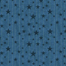 American Valor - Quilting Fabric - Stitches and Stars - Blue - Fabric Bash