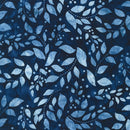 Artisan Batiks: Kasuri - Large Leaves Blue - Fabric Bash