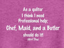 As A Quilter Pink V-Neck T-Shirt - Fabric Bash