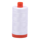 Aurifil Thread - 50wt - 2024 White - 1422 Yards - Fabric Bash