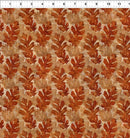 Autumn Elegance-Quilting Fabric-Acorn Leaves-Rust - Fabric Bash