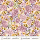 Aviva – Quilting Cotton Fabric - Bright Blossoms – Lilac - Fabric Bash