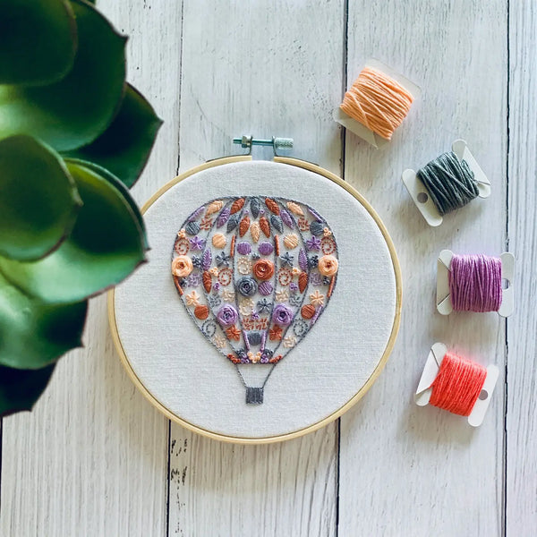 Full Embroidery Kit. Hot Air Balloon