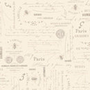 Bee Script - Cream - 108" - Fabric Bash