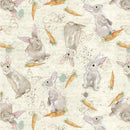 Bella Bunnies Tossed Bunnies and Carrots - 8039-13 Orange - Fabric Bash