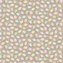 Bella Bunnies Tossed Easter Eggs - 8041-39 Oat - Fabric Bash
