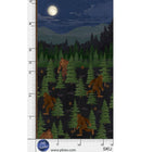 Bigfoot Country - Bigfoot in the Night panel - Fabric Bash