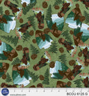 Bigfoot Country - Sasquatch Toss - Green - Fabric Bash