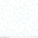 Blossoms on White Fabric – Peacock - Fabric Bash
