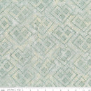Boho Batiks - Quilting Fabric Batik - Minty Fresh Geo Hearts - Green - Fabric Bash