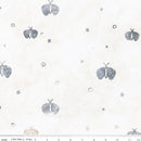 Boho Batiks - Quilting Fabric Batik - Snow White Butterflies- Grey - Fabric Bash