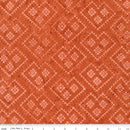Boho Batiks - Quilting Fabric Batik - Solman Run Geo Hearts- Orange - Fabric Bash