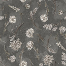 Botanical Sketchbook – Cotton – Tossed Floral – Gray - Fabric Bash