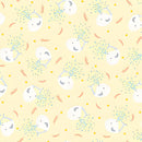 Little Squirt Tossed Whales Pale Yellow | 100% Quilting Cotton from QT Fabrics