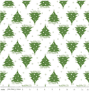 Classic Christmas - Trees White - Fabric Bash