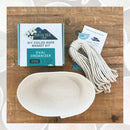 Coiled Rope Basket Kit Oval Organizer - Fabric Bash