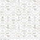 Costume Maker's Act II - Ticket Grid White - Fabric Bash