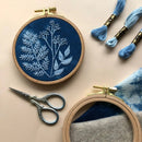 Cyanotype Botanicals- Beginner Embroidery Diy Craft Kit - Fabric Bash