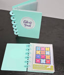 Disc-bound Villa Rosa Pattern Storage Binder Teal - Fabric Bash