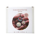 Earrings - Beginner Hand Embroidery Diy Craft Kit - Fabric Bash