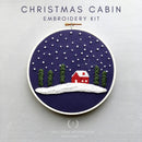 Embroidery Kit - Christmas Cabin - Fabric Bash