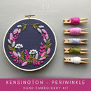 Embroidery Kit - Kensington Periwinkle - Fabric Bash