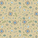 Explore More - Quilting Fabric - Outdoorsy Geo - Khaki - Fabric Bash