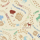 Explore More - Quilting Fabric - Outdoorsy Words - Cream - Fabric Bash