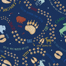 Explore More - Quilting Fabric - Outdoorsy Words - Dark Blue - Fabric Bash