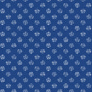 Floral Dots-Dk Blue/White - Fabric Bash