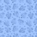 Floral Stamp-Lt. Blue - Fabric Bash