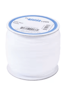 Fold-over Elastic 3/4in x 1YD White - Fabric Bash
