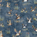 Forest, Field, and Stream - Ducks Blue - Fabric Bash